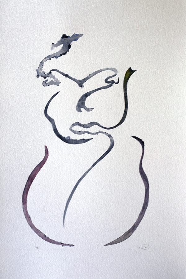 Woman in Calligraphy